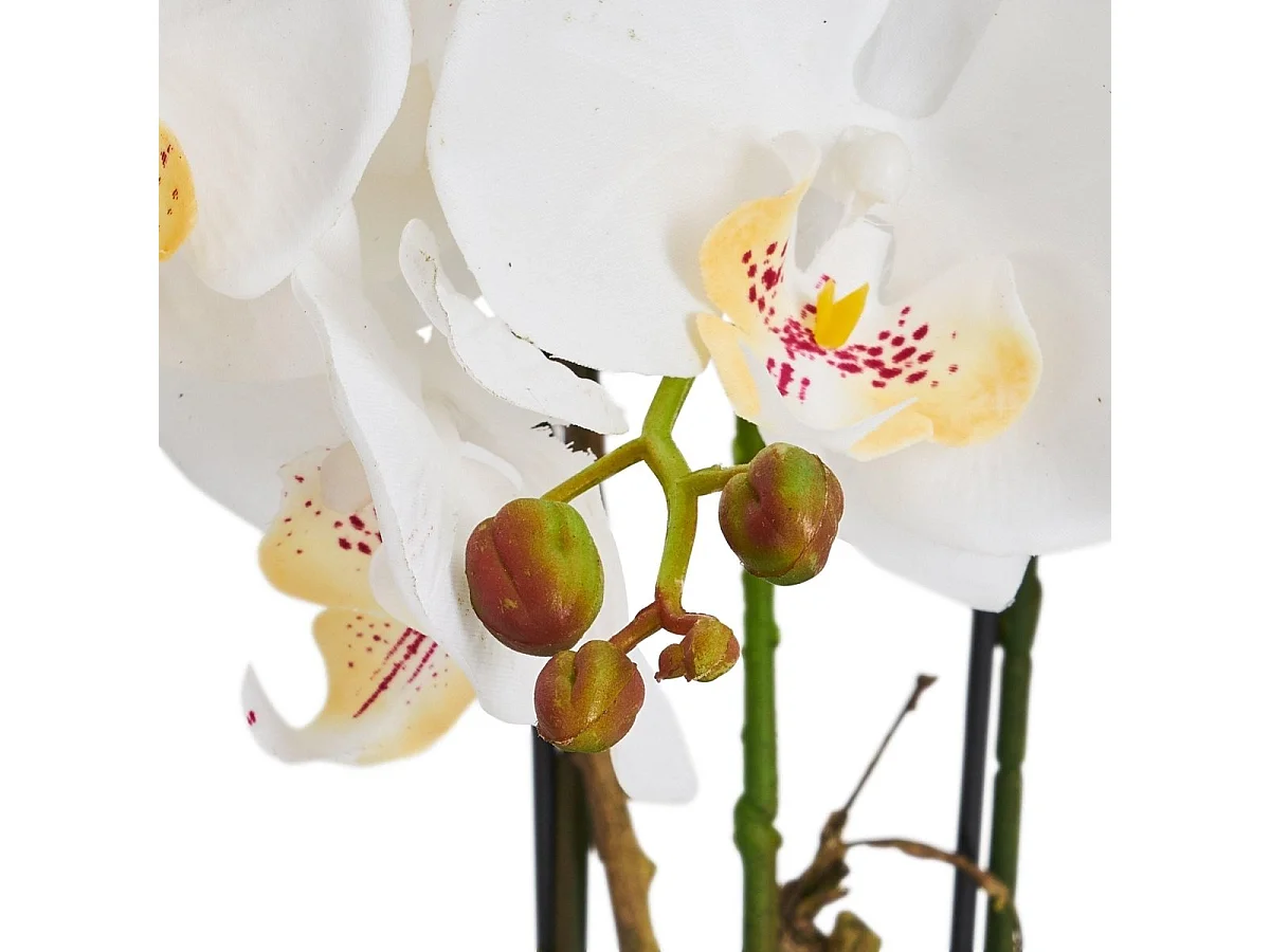 Kunstpflanze mit Topf - H. 42 cm - Orchidee