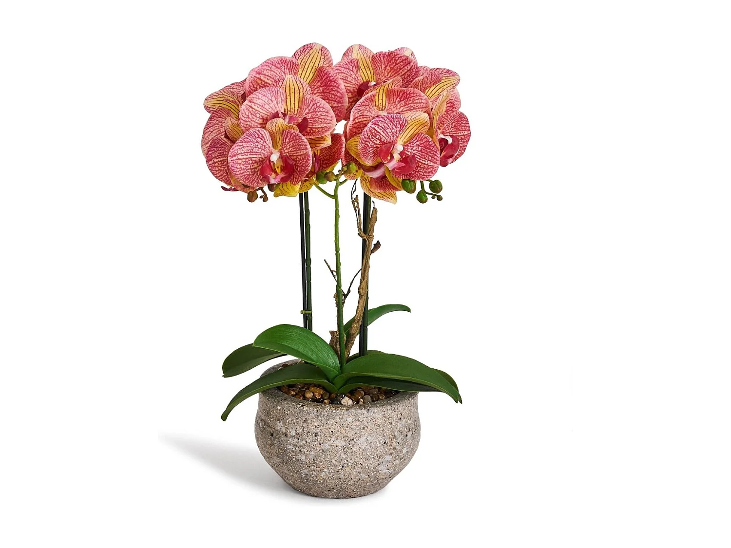 Kunstpflanze mit Topf - H. 42 cm - Orchidee