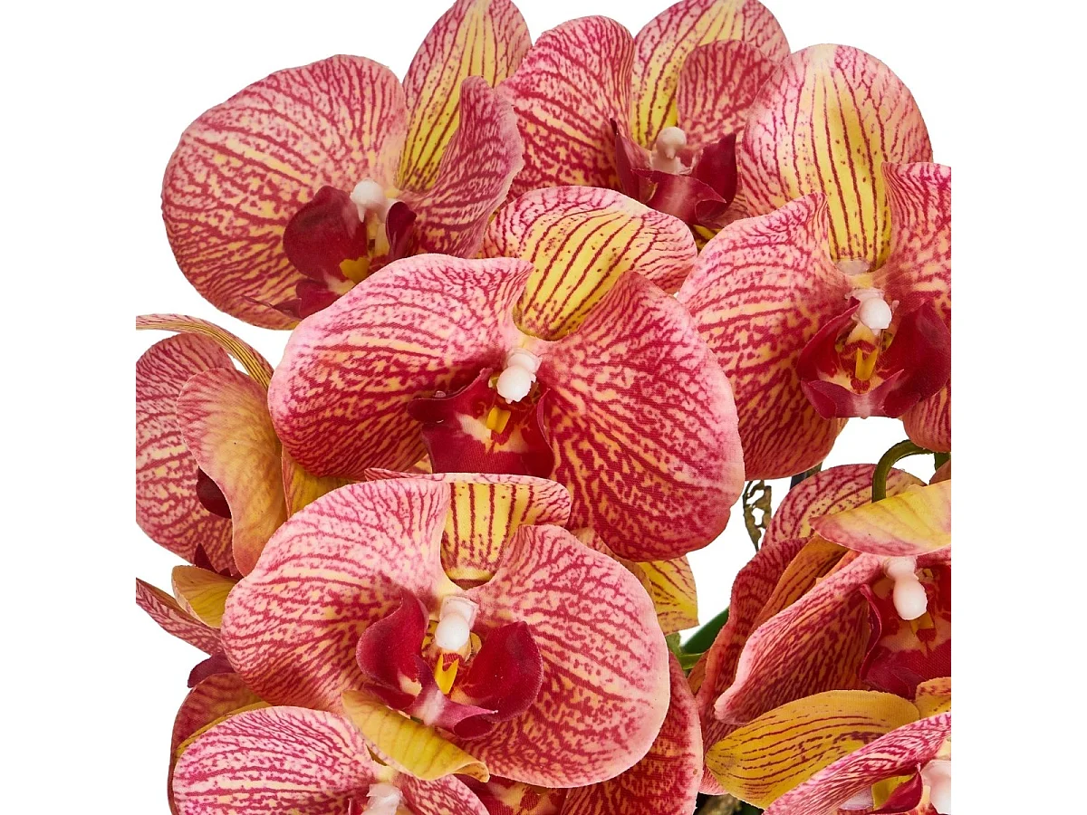 Kunstpflanze mit Topf - H. 42 cm - Orchidee