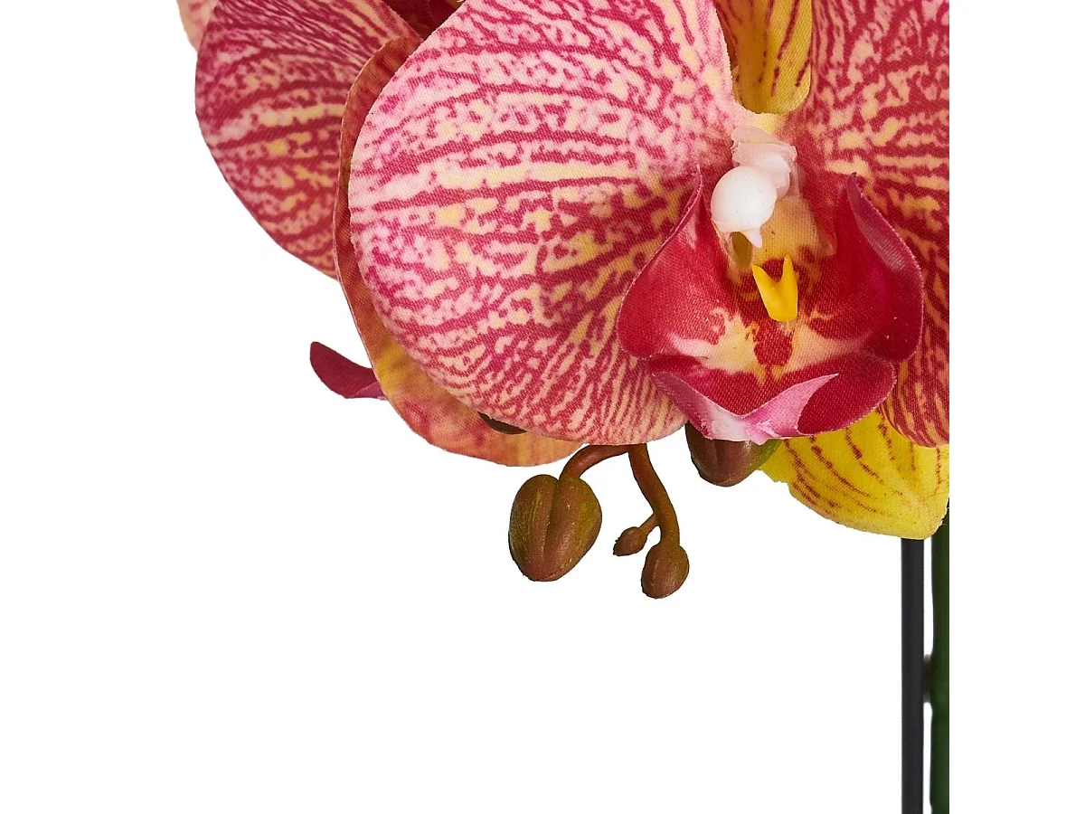 Kunstpflanze mit Topf - H. 42 cm - Orchidee