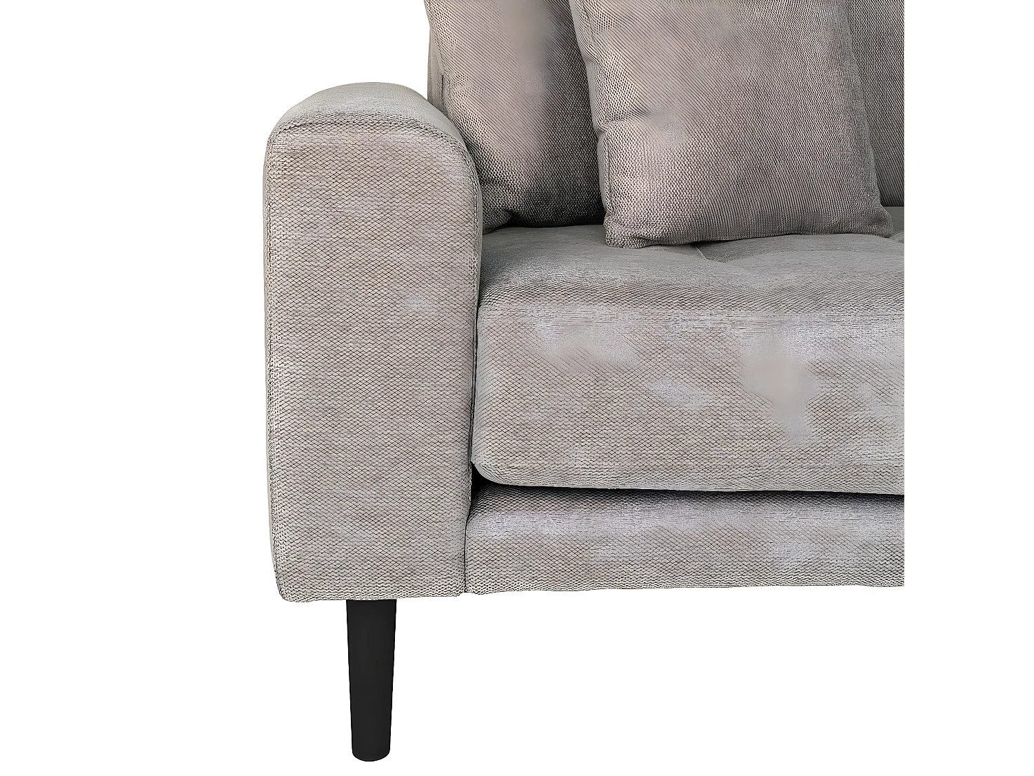 CALINO - Méridienne XL Droite Tissu Gris