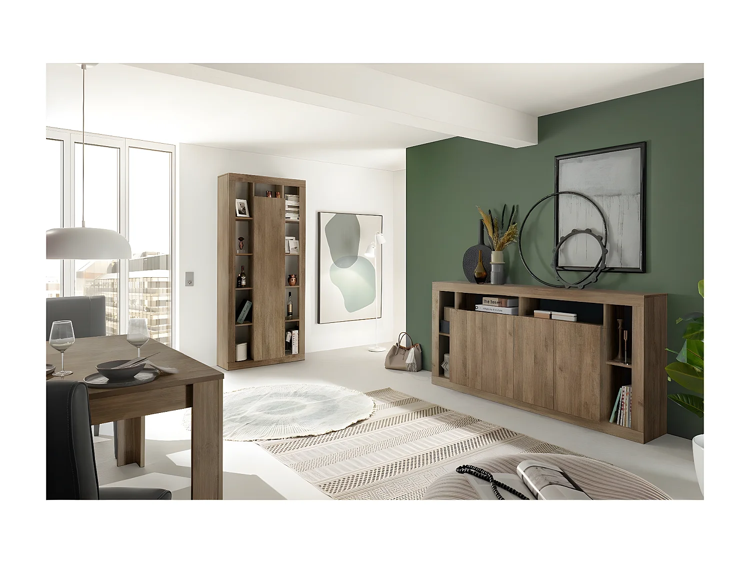 Bücherregal 1 Tür H217 cm - Rimini