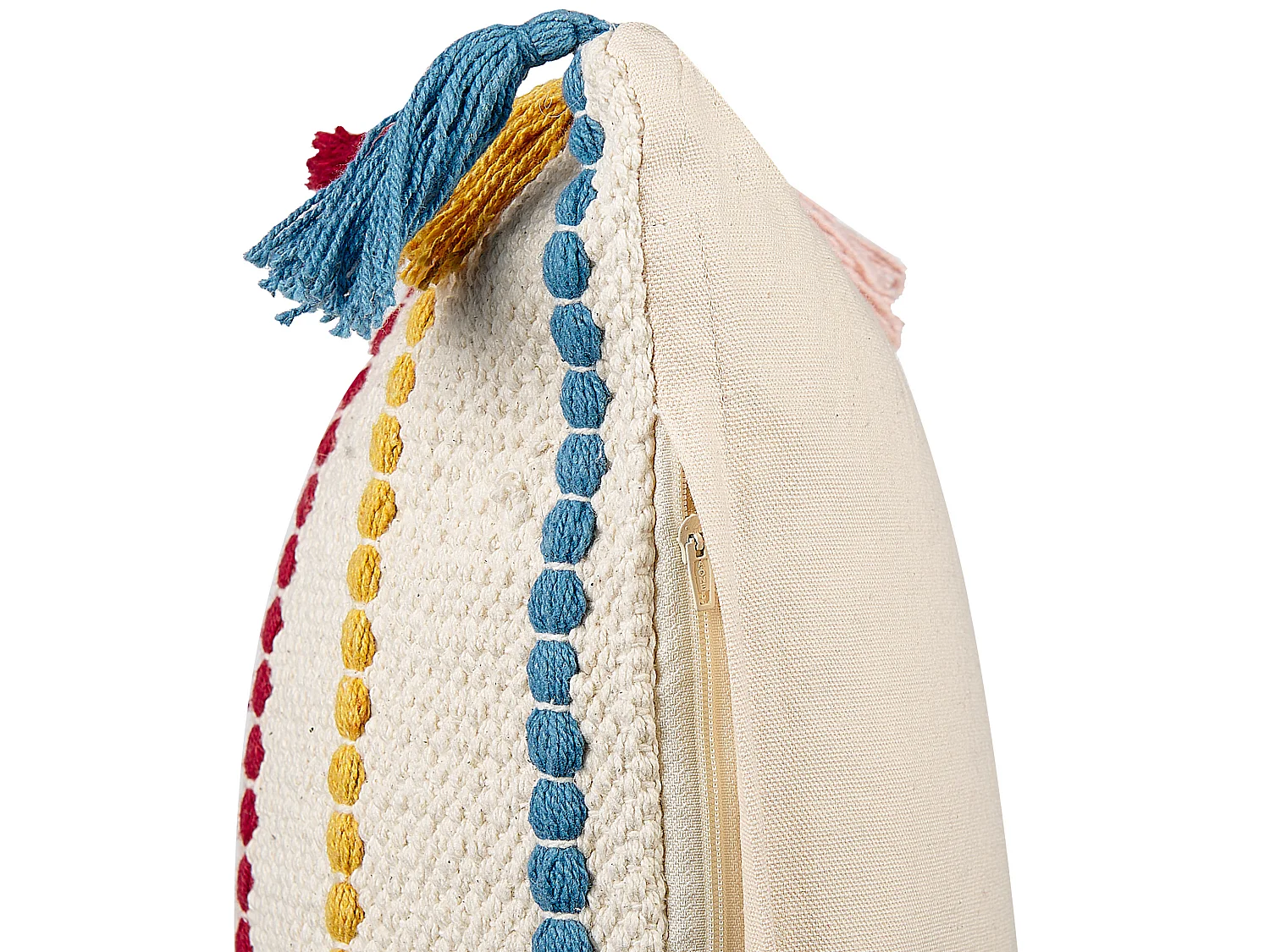 Cuscino decorativo AGAVE Cotone 40 x 60 cm Beige chiaro A strisce