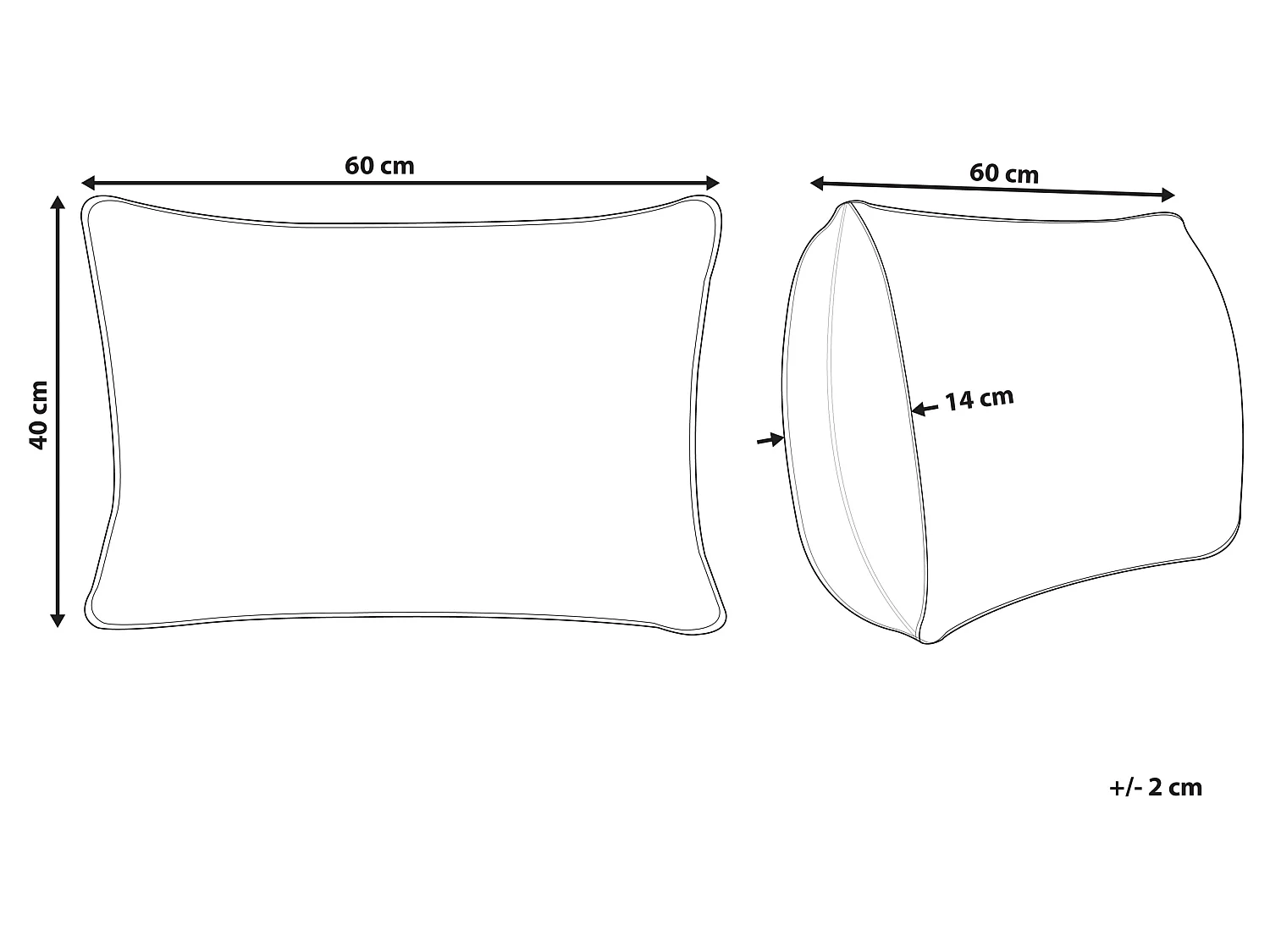 Cuscino decorativo AGAVE Cotone 40 x 60 cm Beige chiaro A strisce