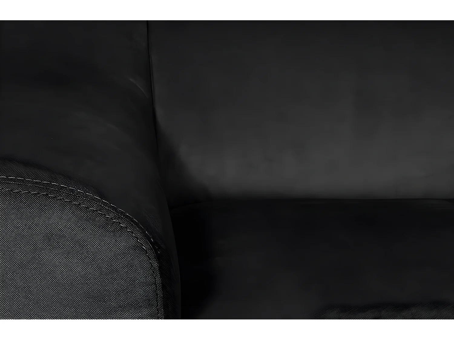 Luxe zwarte fluwelen hoekbank ASHLEY met 5 zitplaatsen, comfortabel en eigentijds