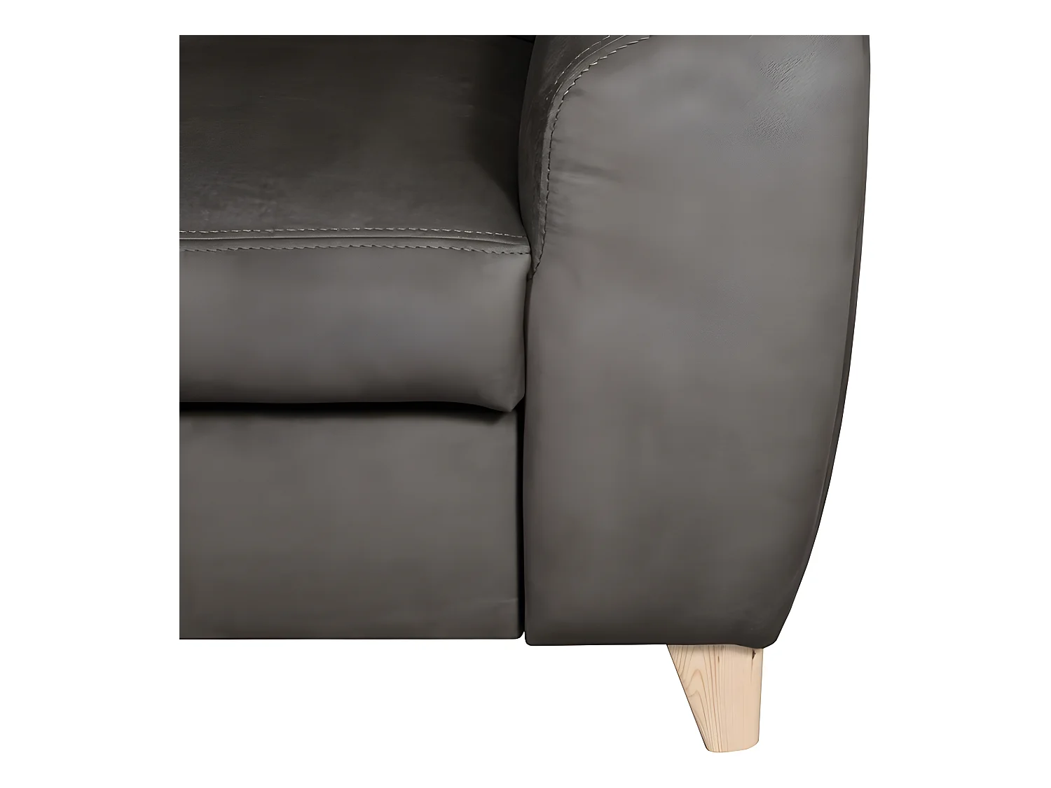 Canapé d'angle en tissu luxe 5 places, ASHLEY, chocolat, angle gauche (vu de face)