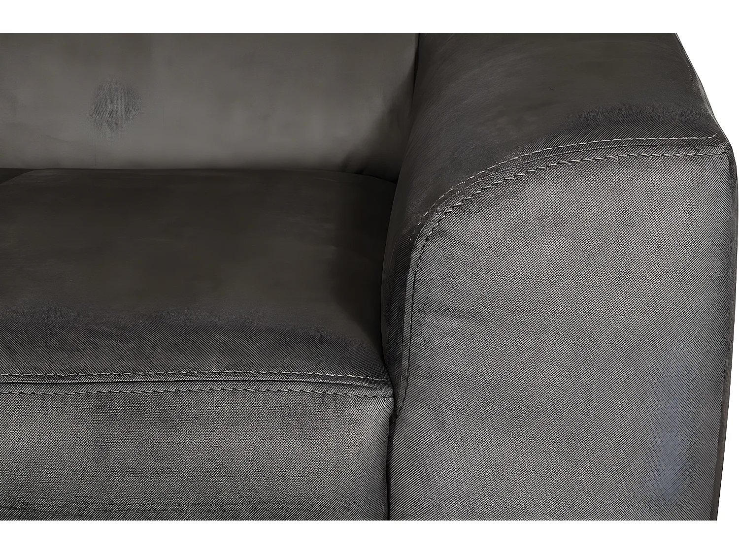 Hoekbank van luxe fluwelen stof ASHLEY met 5 zitplaatsen, chocolade, linkerhoek