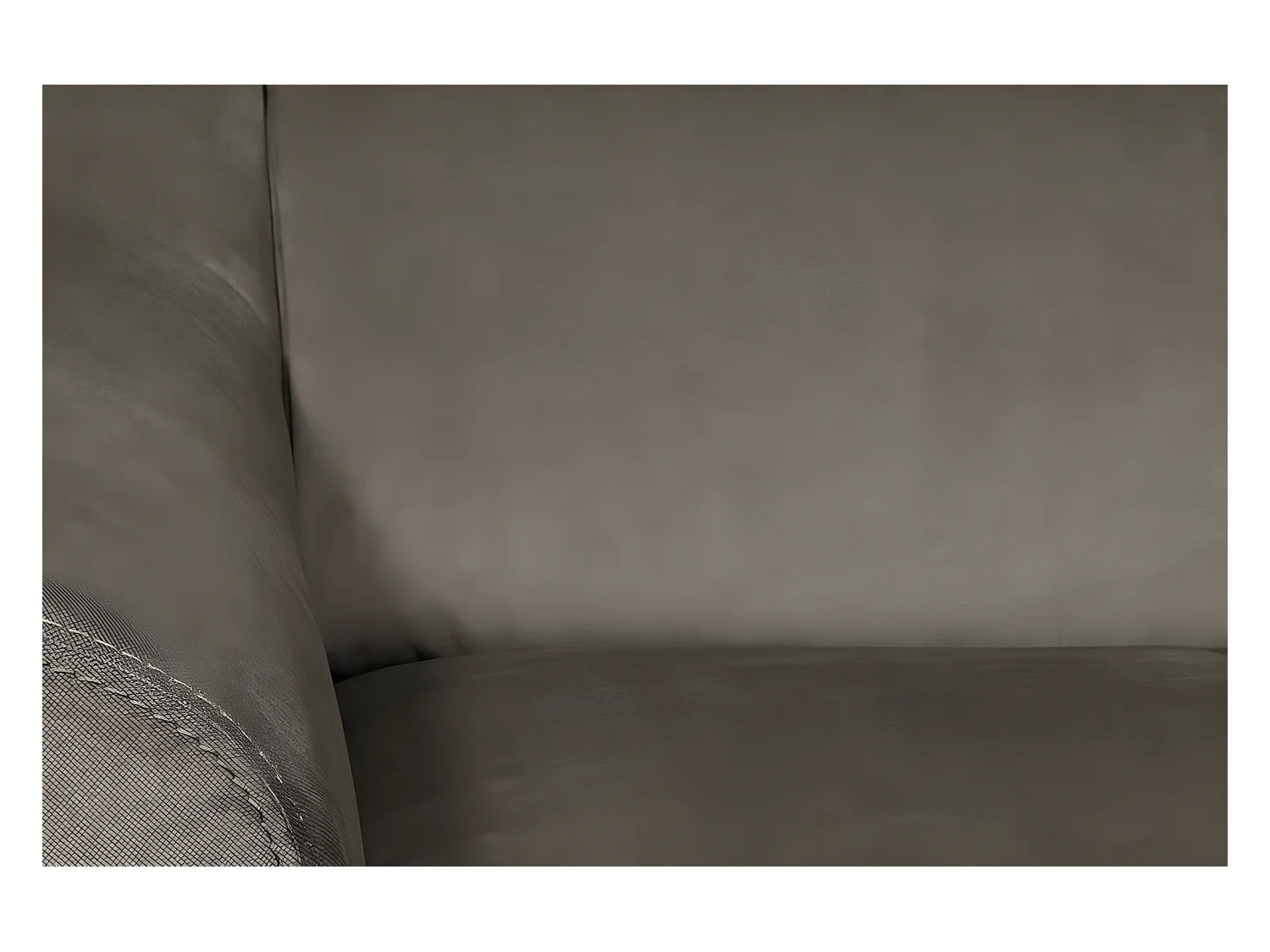 Canapé d'angle en tissu luxe 5 places, ASHLEY, taupe, angle droit (vu de face)