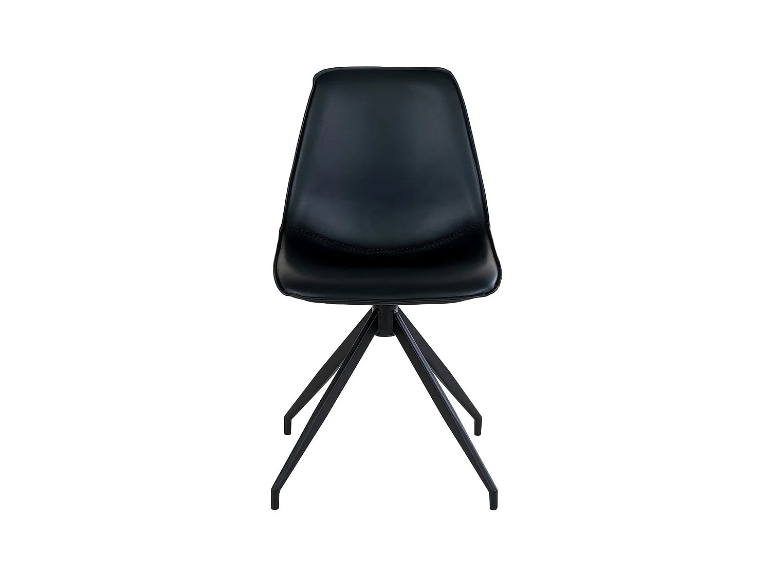 GOOP - Lot de 4 Chaises Pivotantes Simili Cuir Noir