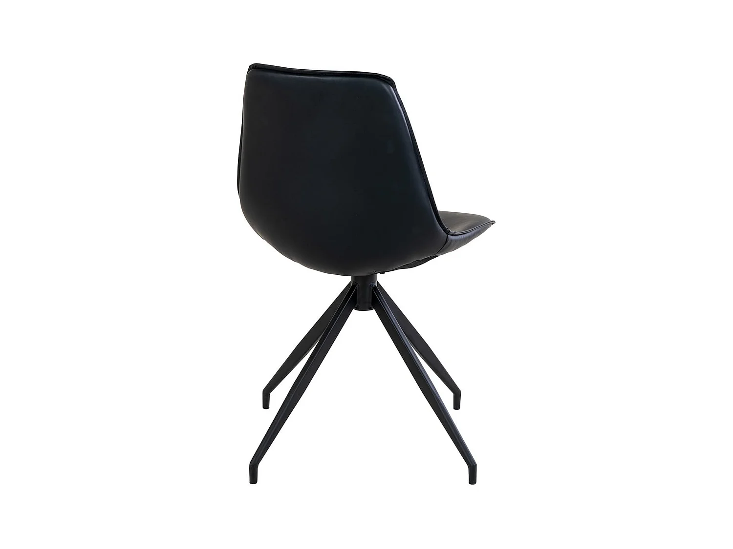 GOOP - Lot de 6 Chaises Pivotantes Simili Cuir Noir