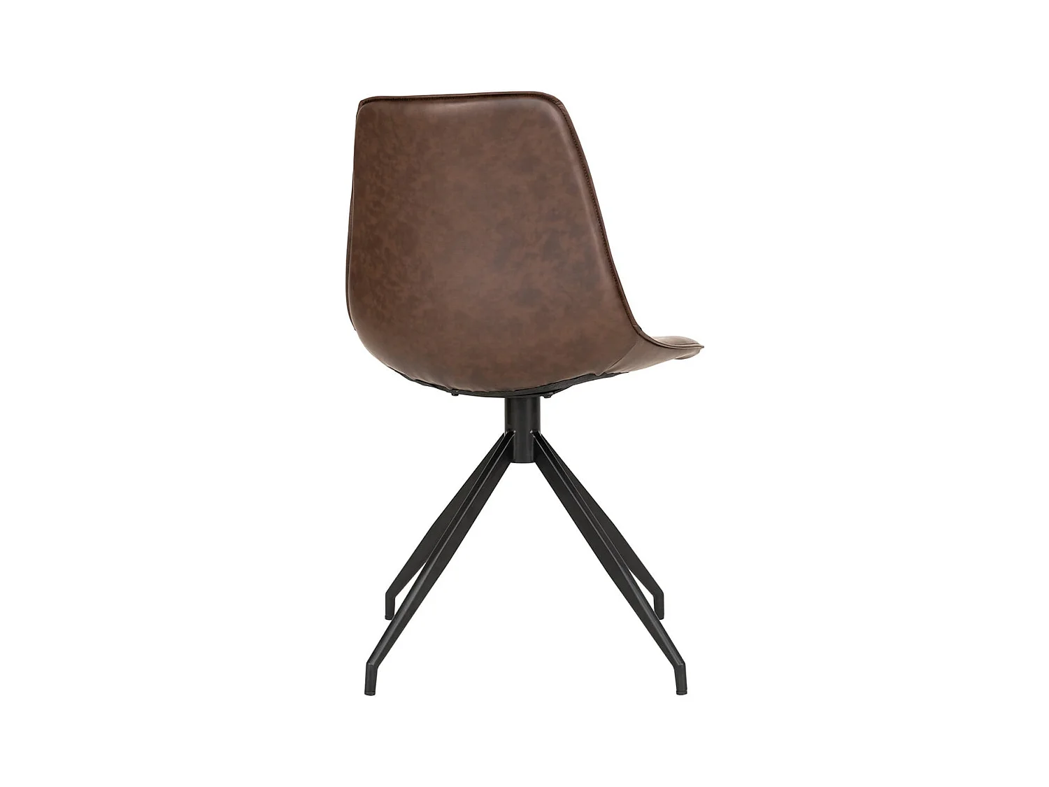 GOOP - Lot de 6 Chaises Pivotantes Simili Cuir Marron