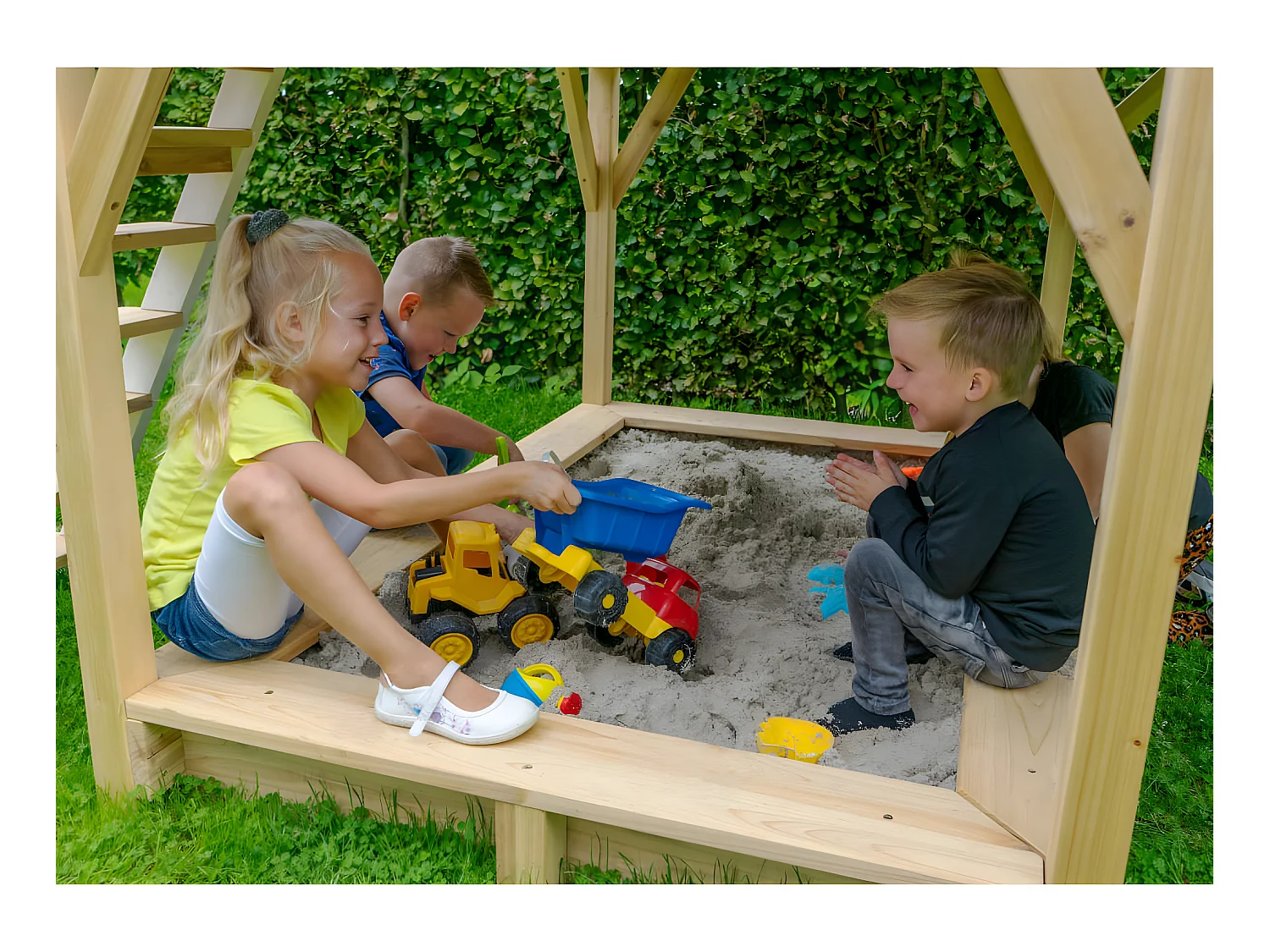 Maisonnette en bois pour enfants Loft 500 Gris - Exit Toys