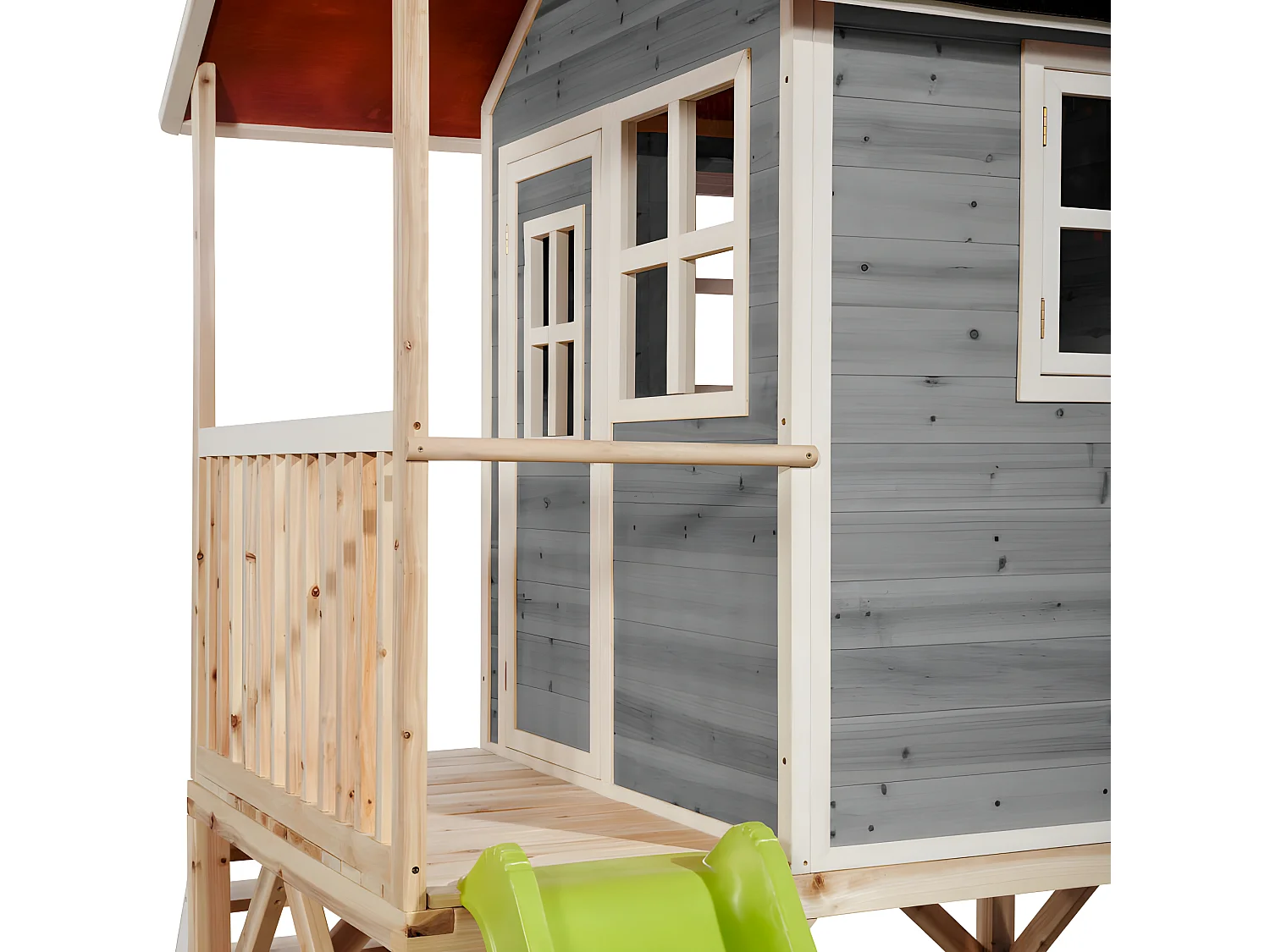 Maisonnette en bois pour enfants Loft 500 Gris - Exit Toys