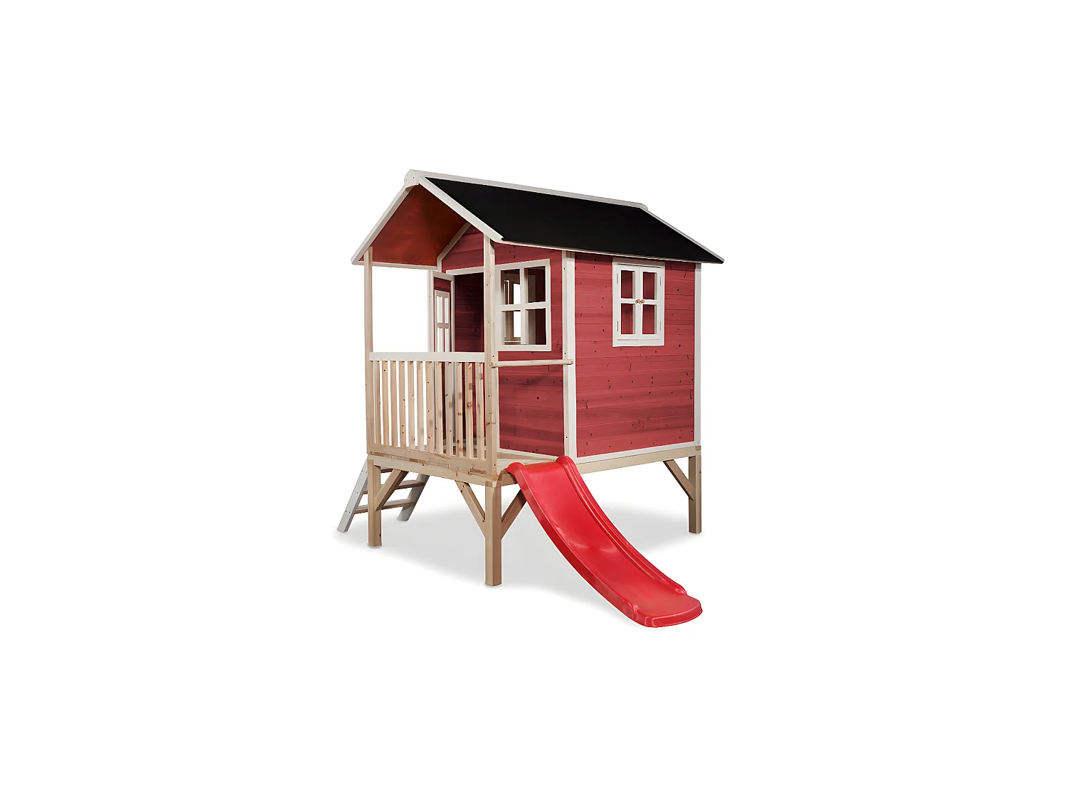 Maisonnette en bois pour enfants Loft 300 Rouge - Exit Toys