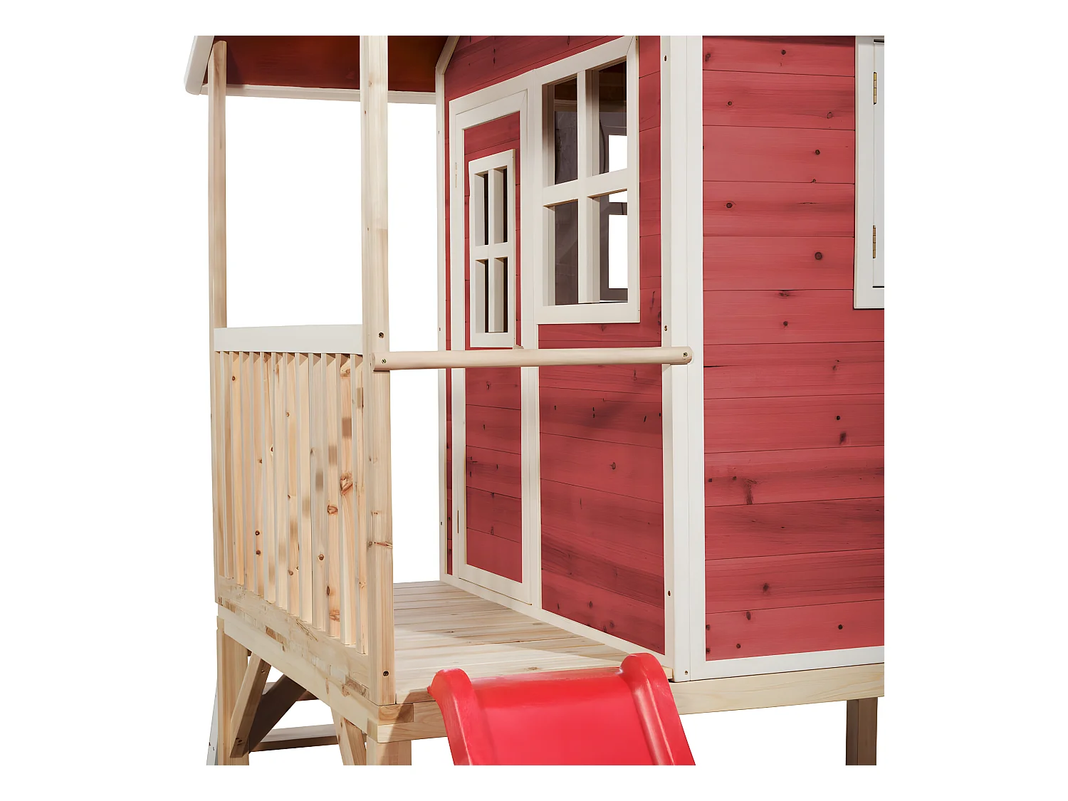 Maisonnette en bois pour enfants Loft 300 Rouge - Exit Toys