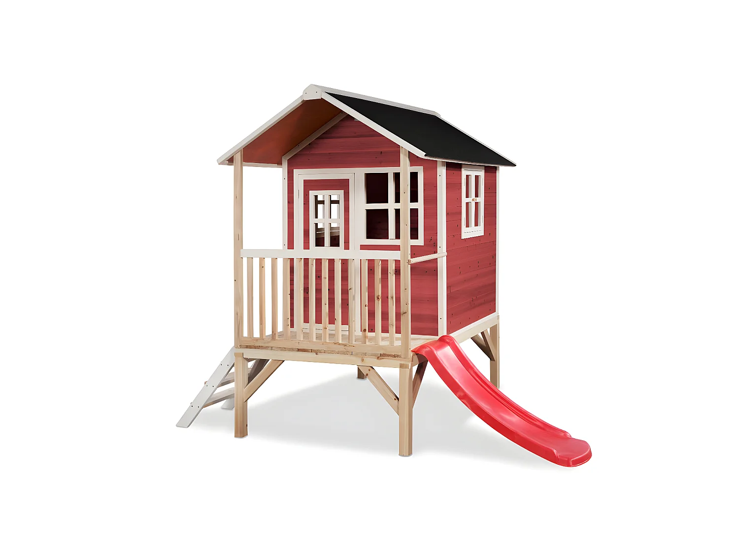 Maisonnette en bois pour enfants Loft 300 Rouge - Exit Toys