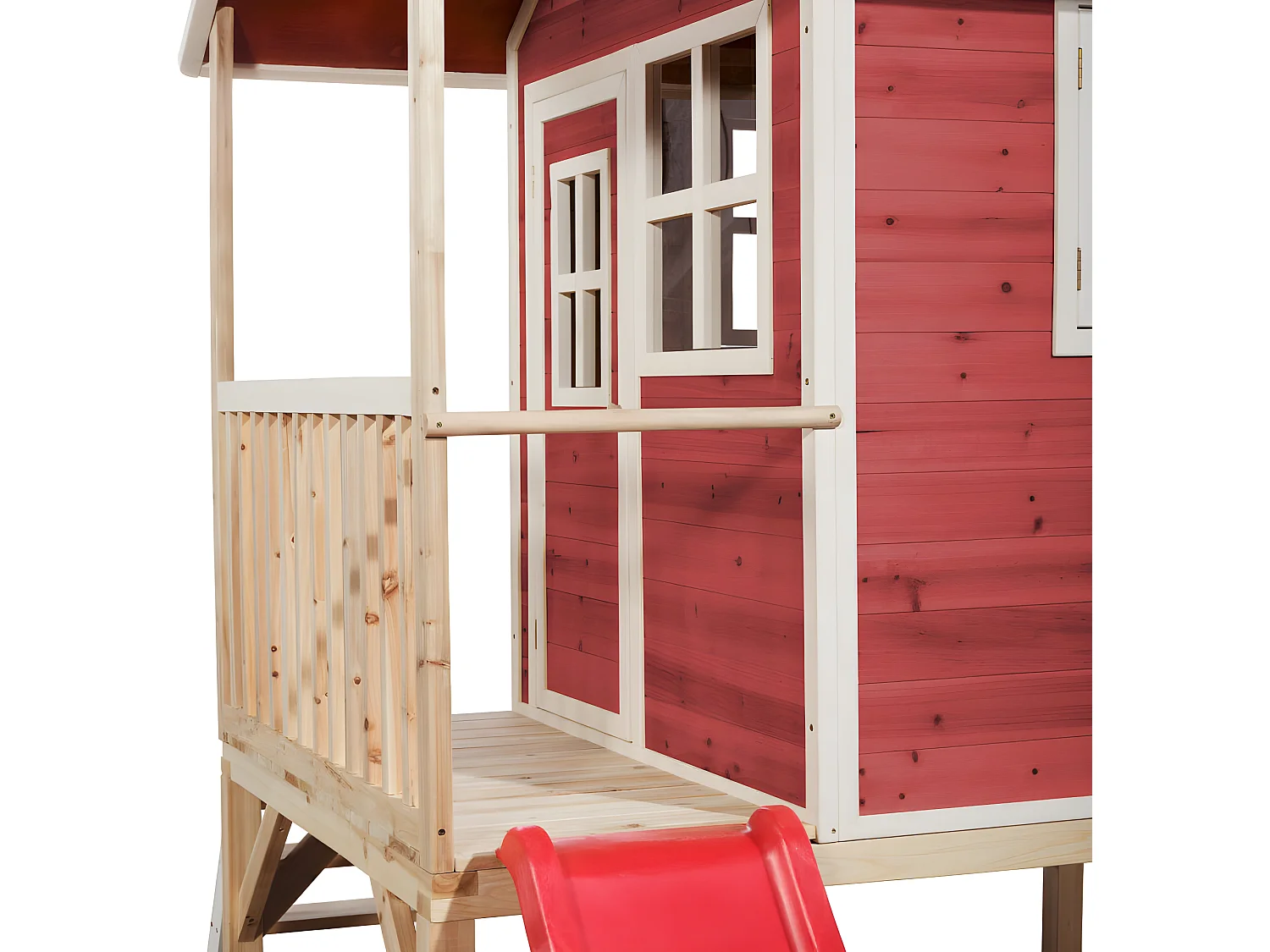 Maisonnette en bois pour enfants Loft 300 Rouge - Exit Toys
