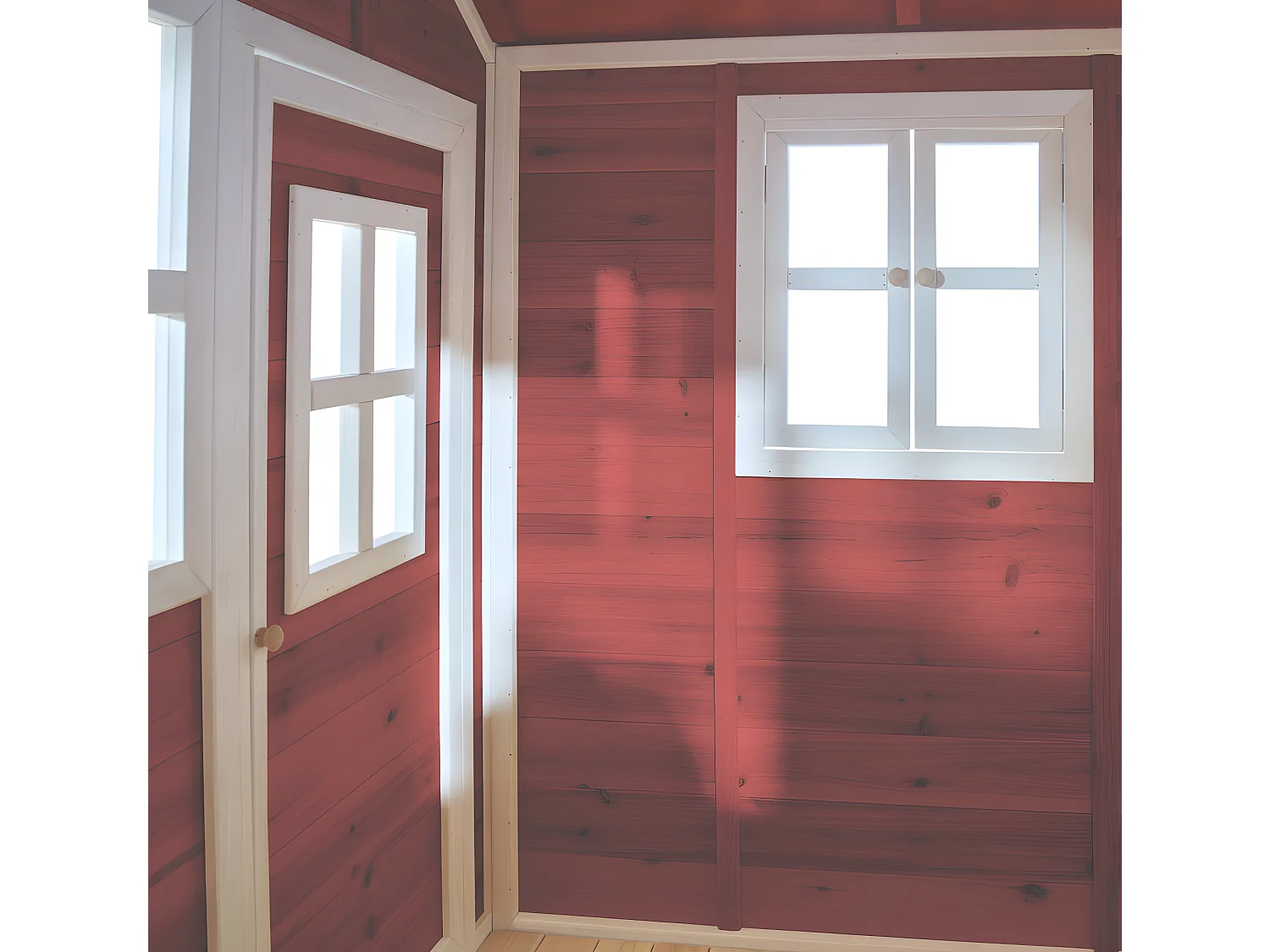 Maisonnette en bois pour enfants Loft 300 Rouge - Exit Toys