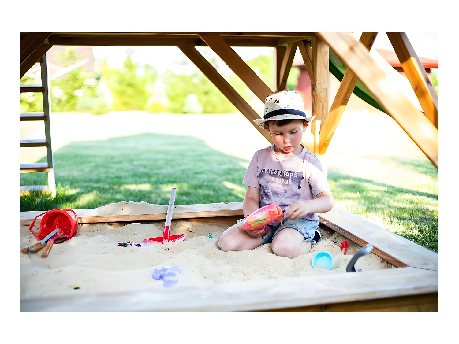 Maisonnette en bois pour enfants Loft 500 Rouge - Exit Toys