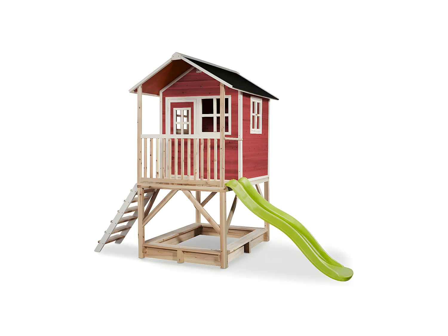 Maisonnette en bois pour enfants Loft 500 Rouge - Exit Toys