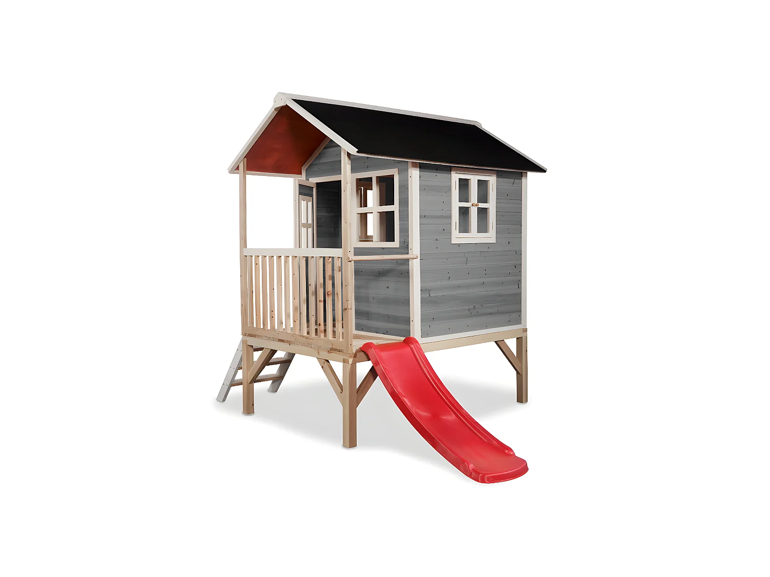 Maisonnette en bois pour enfants Loft 300 Gris - Exit Toys