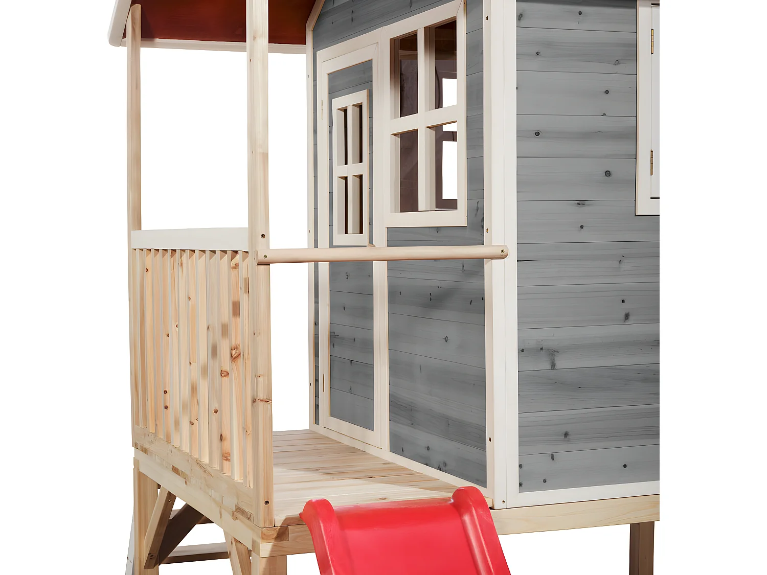 Maisonnette en bois pour enfants Loft 300 Gris - Exit Toys