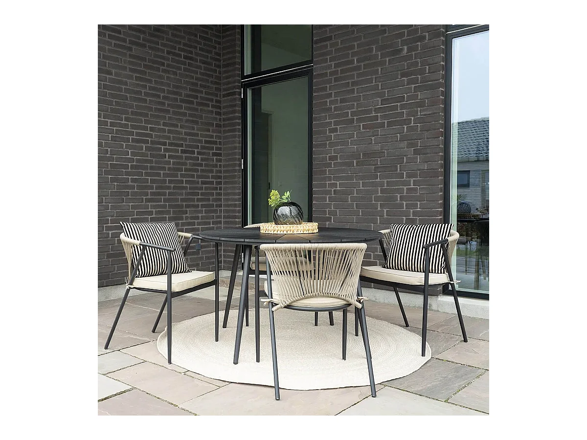 SAO - Tapis Tressé Rond 180cm Coloris Sable