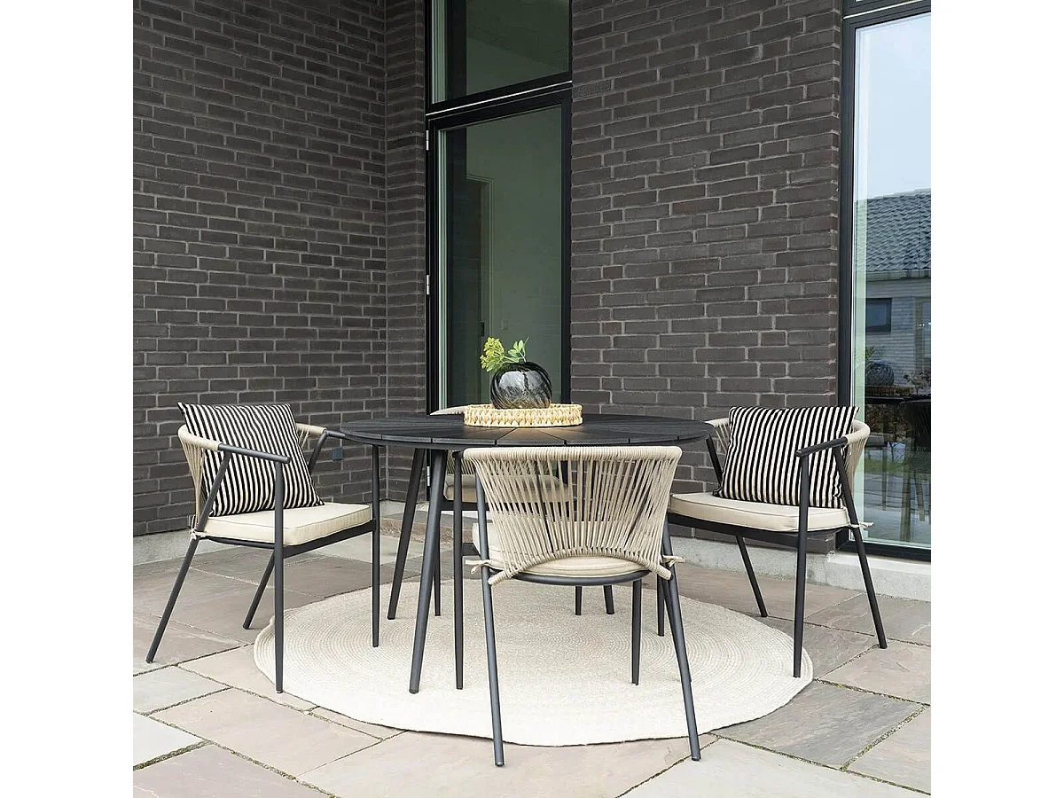 SAO - Tapis Tressé Rond 180cm Coloris Sable