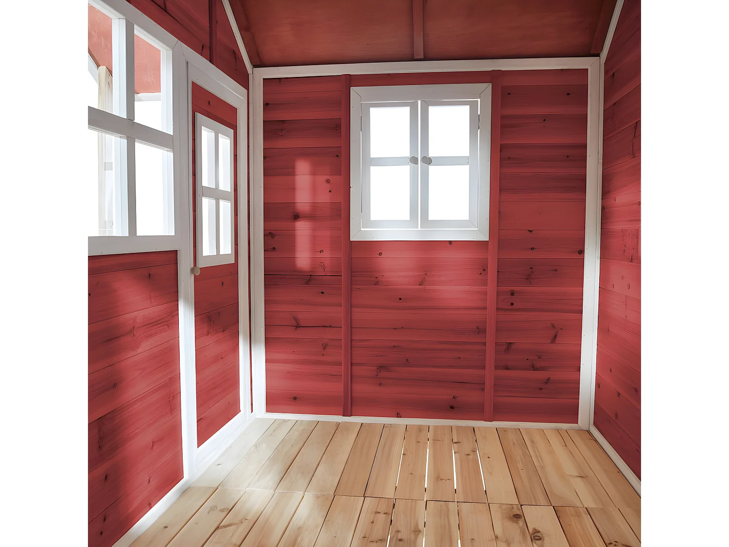 Maisonnette en bois pour enfants Loft 350 Rouge - Exit Toys