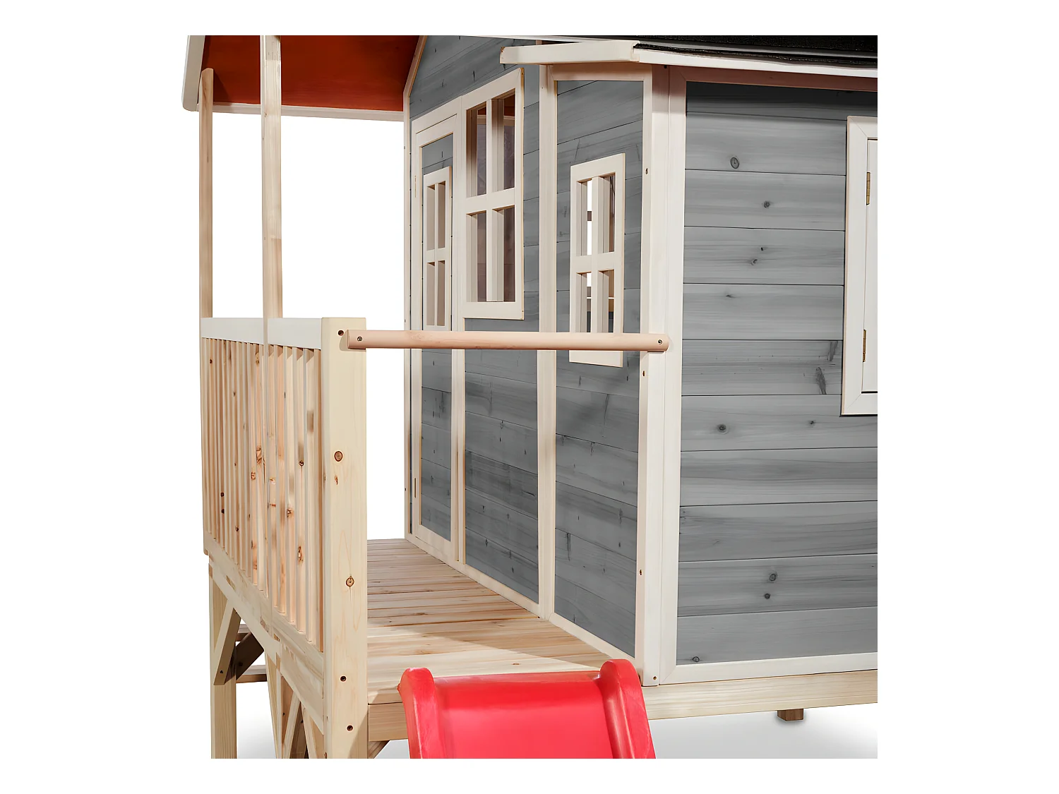 Maisonnette en bois pour enfants Loft 350 Gris - Exit Toys
