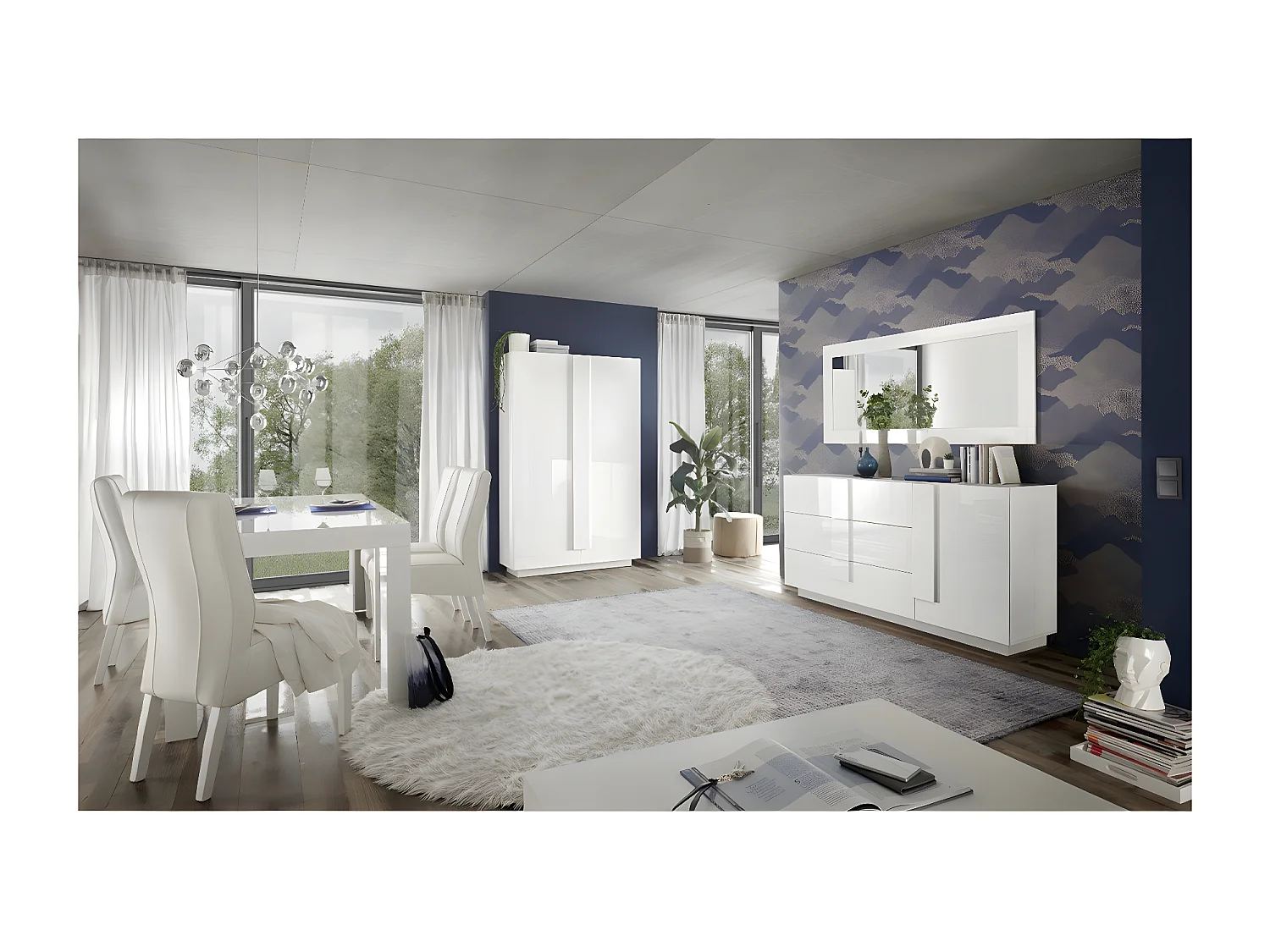 Buffet 3 tiroirs et 1 porte L182 cm - Jupiter