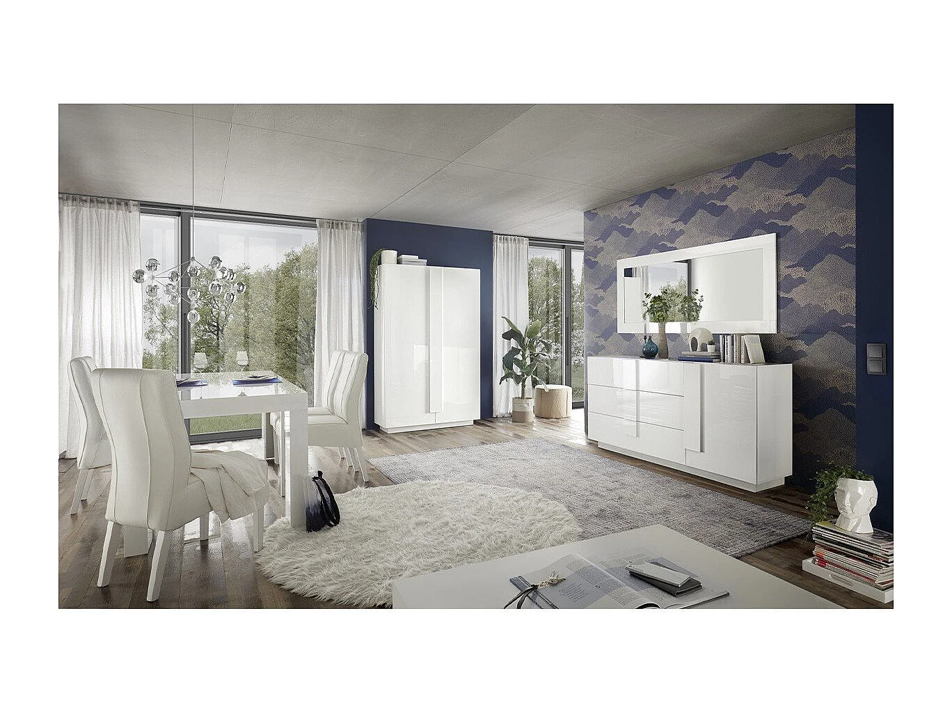 Sideboard mit 3 Schubladen und 1 Tür L182 cm - Jupiter