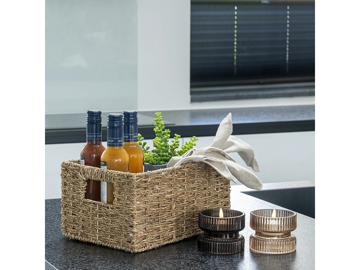 ALTAMAR - Lot de 2 Panières Rectangulaires en Jonc de Mer