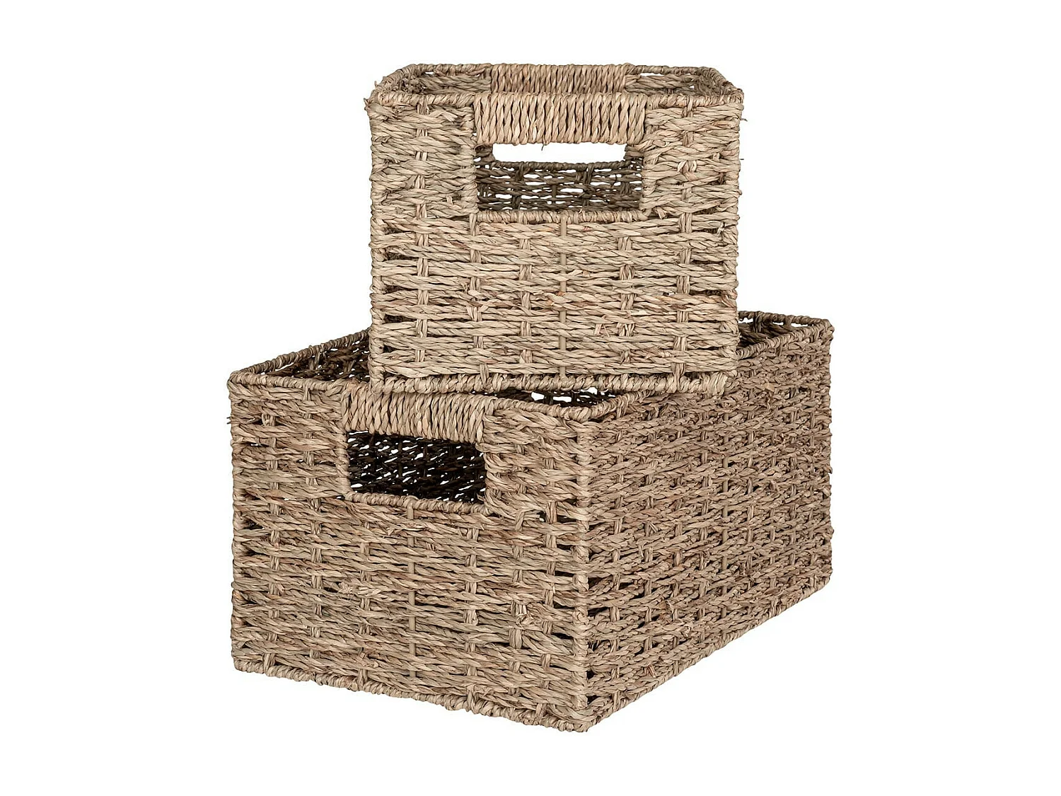 ALTAMAR - Lot de 2 Panières Rectangulaires en Jonc de Mer