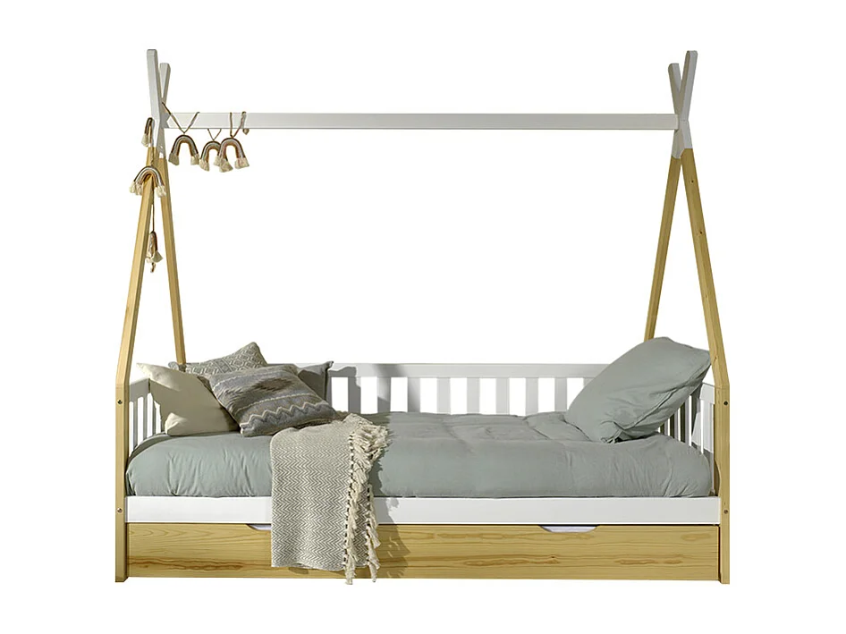 Letto Tipi con box estraibile e cornice