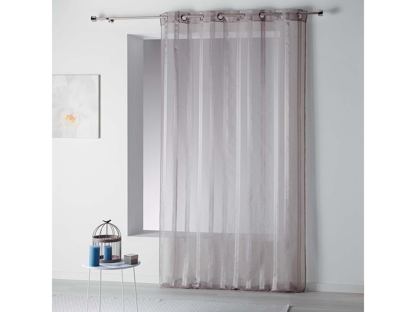 Lovely Casa - Voile - 140 x 260 cm - Modello Maldive - Argento