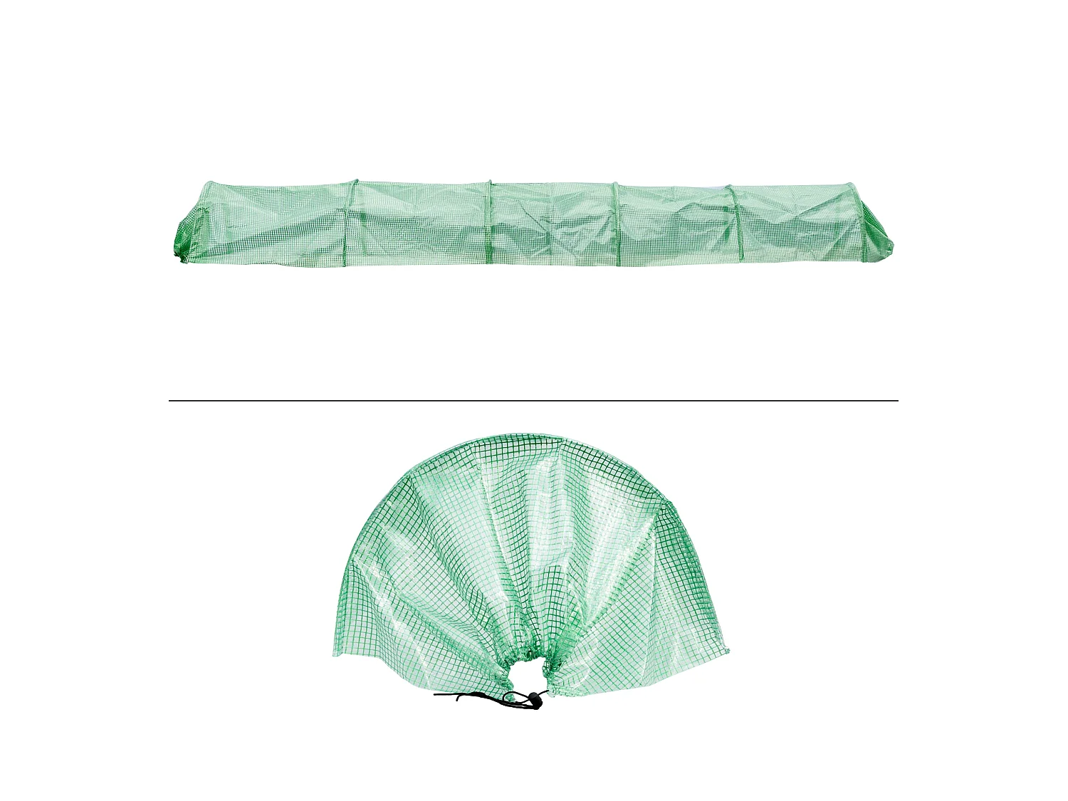 Invernadero túnel jardín cubierta vegetal verduras frutas 300x55x35 cm ECD Germany