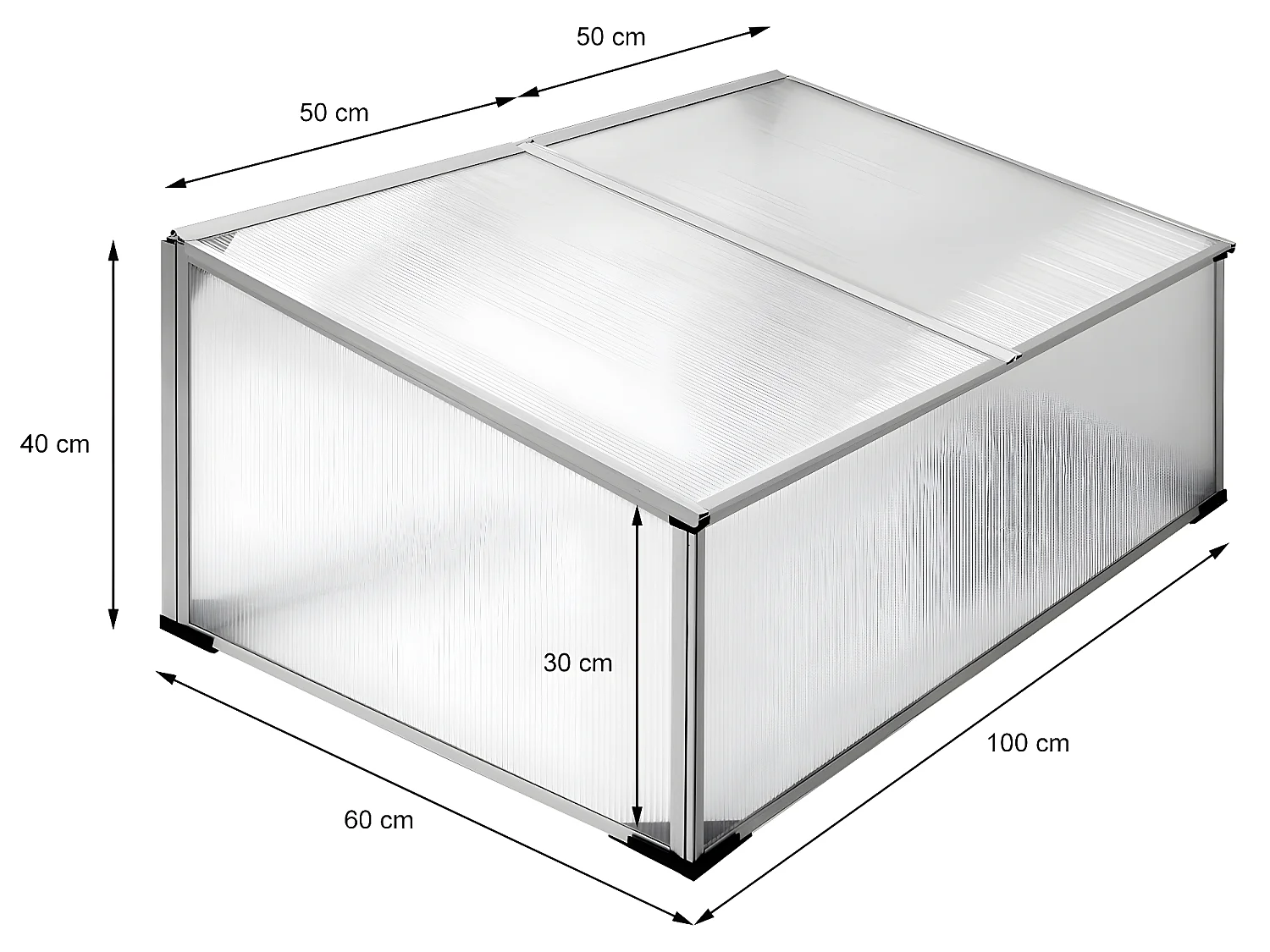 Serra da giardino in policarbonato alluminio pianta ortaggi pomodori fiori ECD Germany