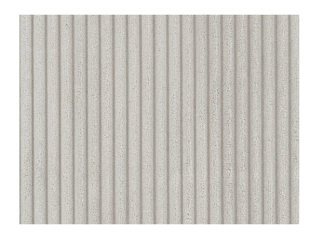 Sofá de canto direito convertível em veludo canelado cinzento-claro com espaço de arrumação - GUILLERMO II