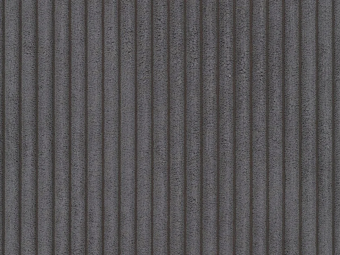 Canapé d'angle gauche convertible en velours côtelé gris foncé avec coffre de rangement GUILLERMO II