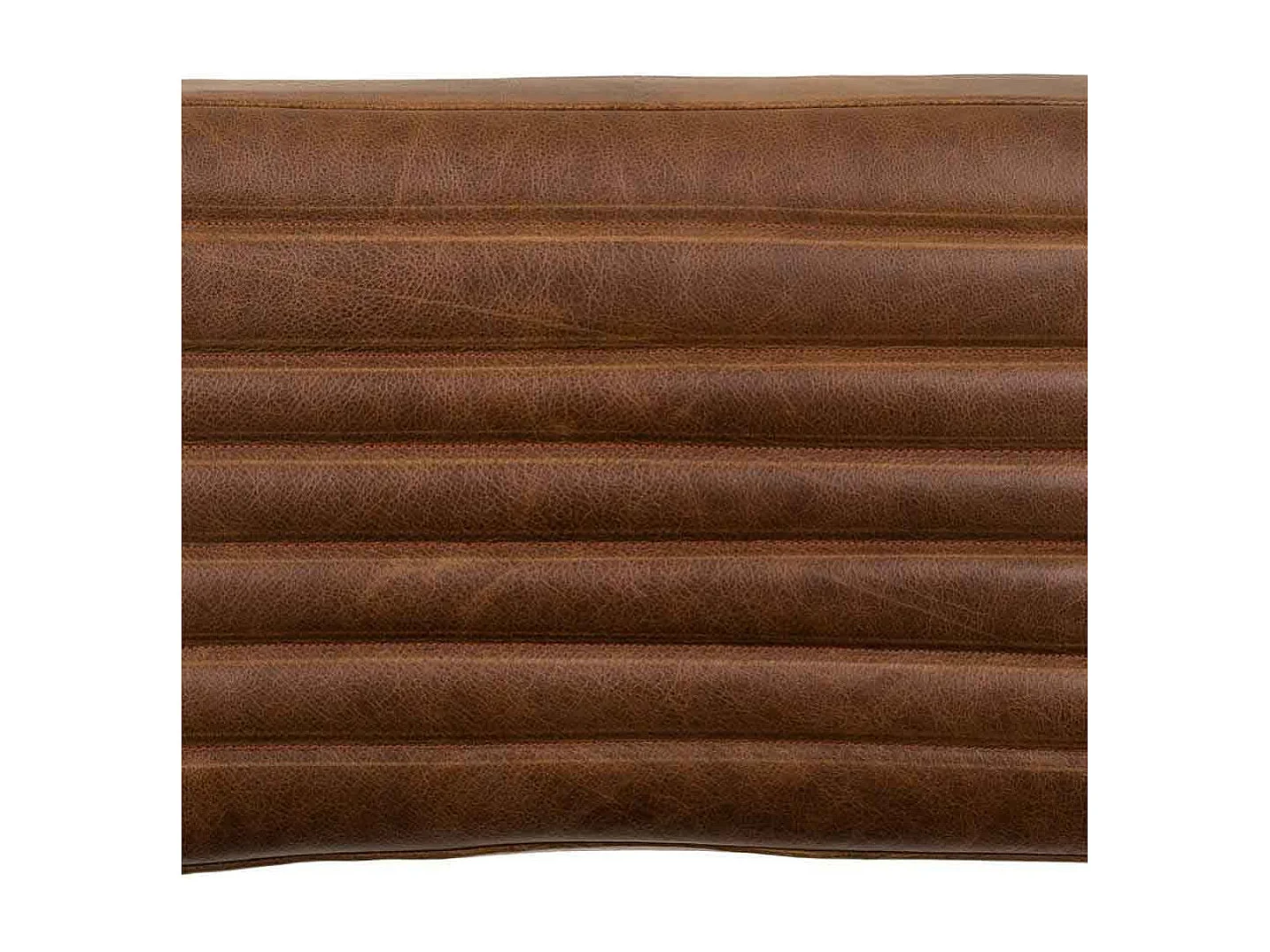 Silla de metal y piel marrón 45x56x83