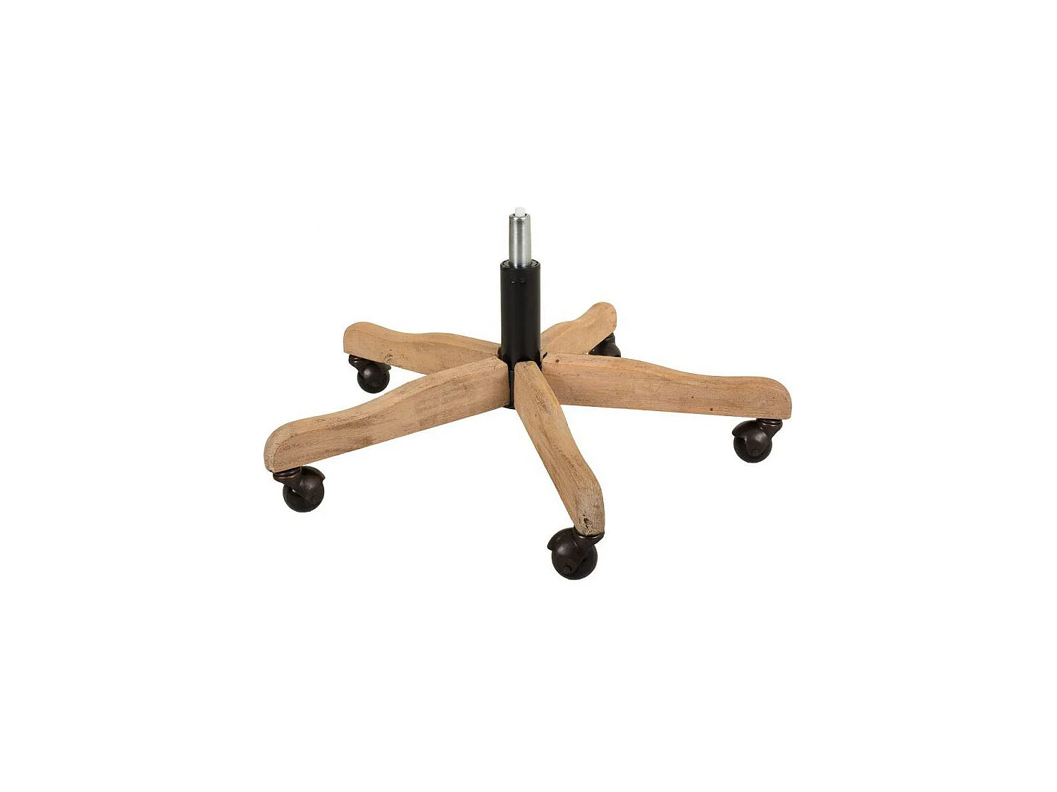 Silla de madera y tapizada con ruedas gris 63x54x40/87