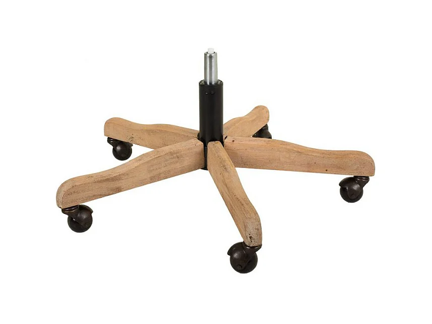 Silla de madera y tapizada con ruedas gris 63x54x40/87