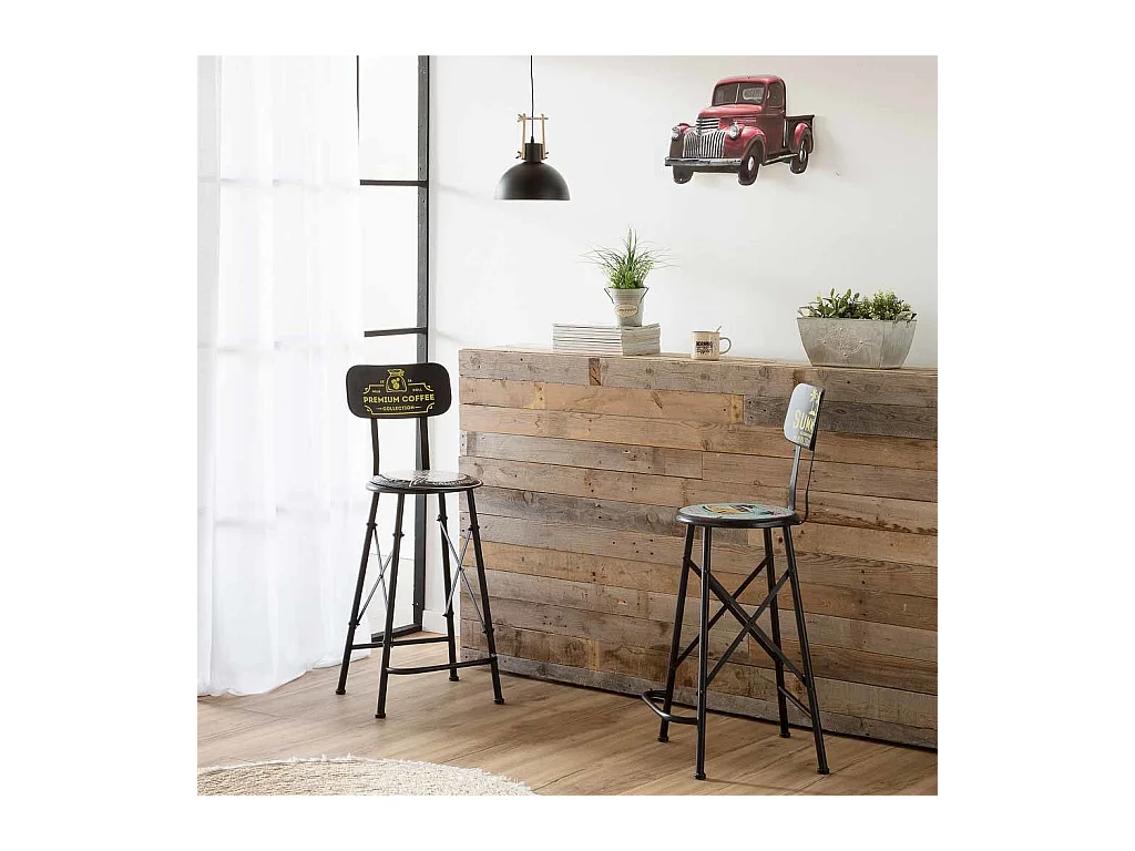 Wanddekorationsplatte aus Metall 35x56x1h cm