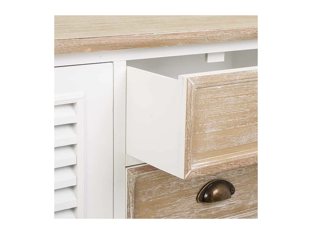 Buffet en bois blanc 124x40x80h