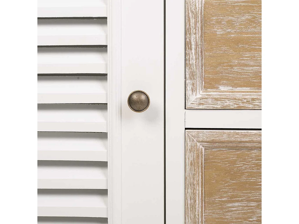 Credenza in legno bianco 124x40x80h