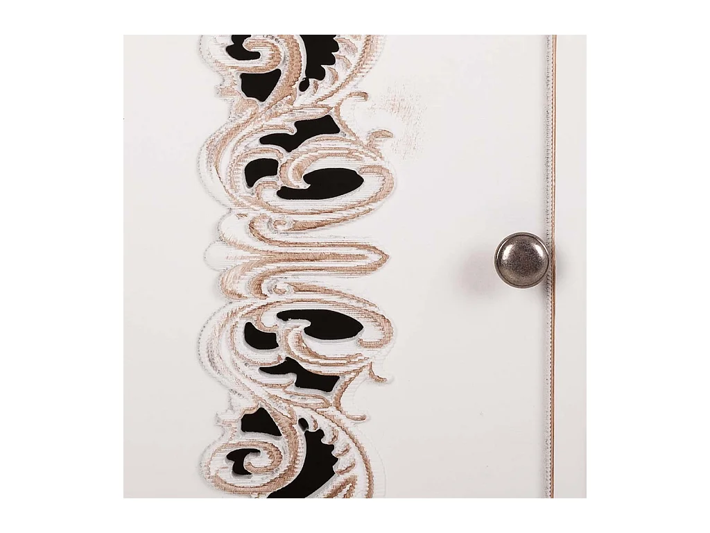 Aparador de madera blanco 100x40x86 cm