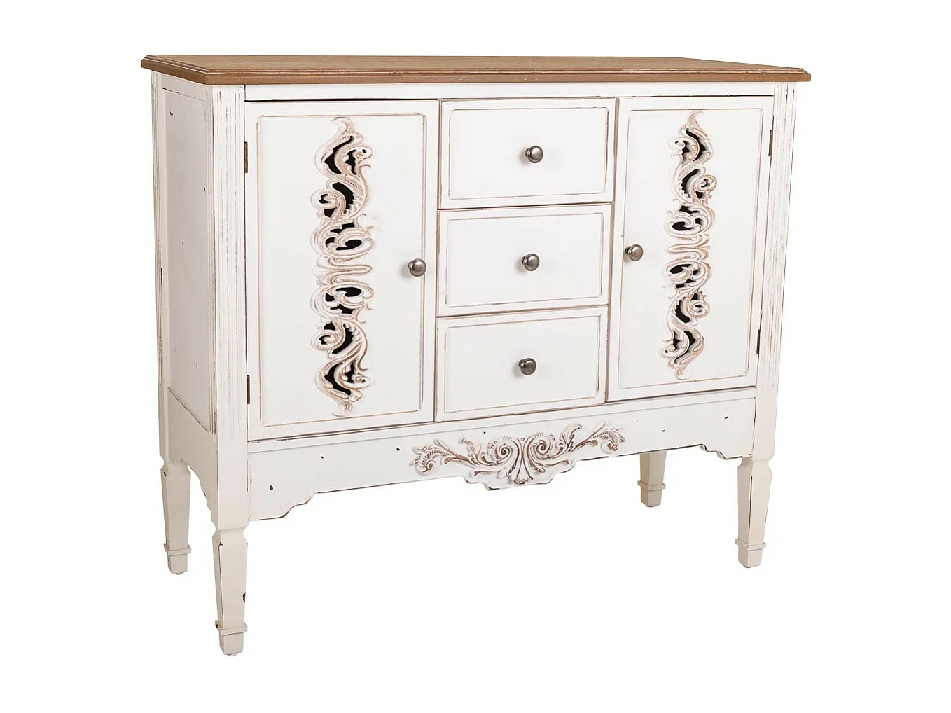 Buffet en bois blanc 100x40x86