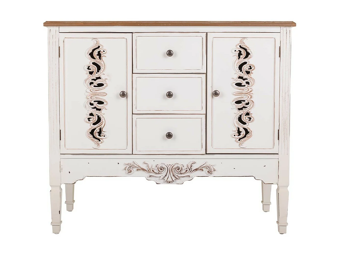 Buffet en bois blanc 100x40x86