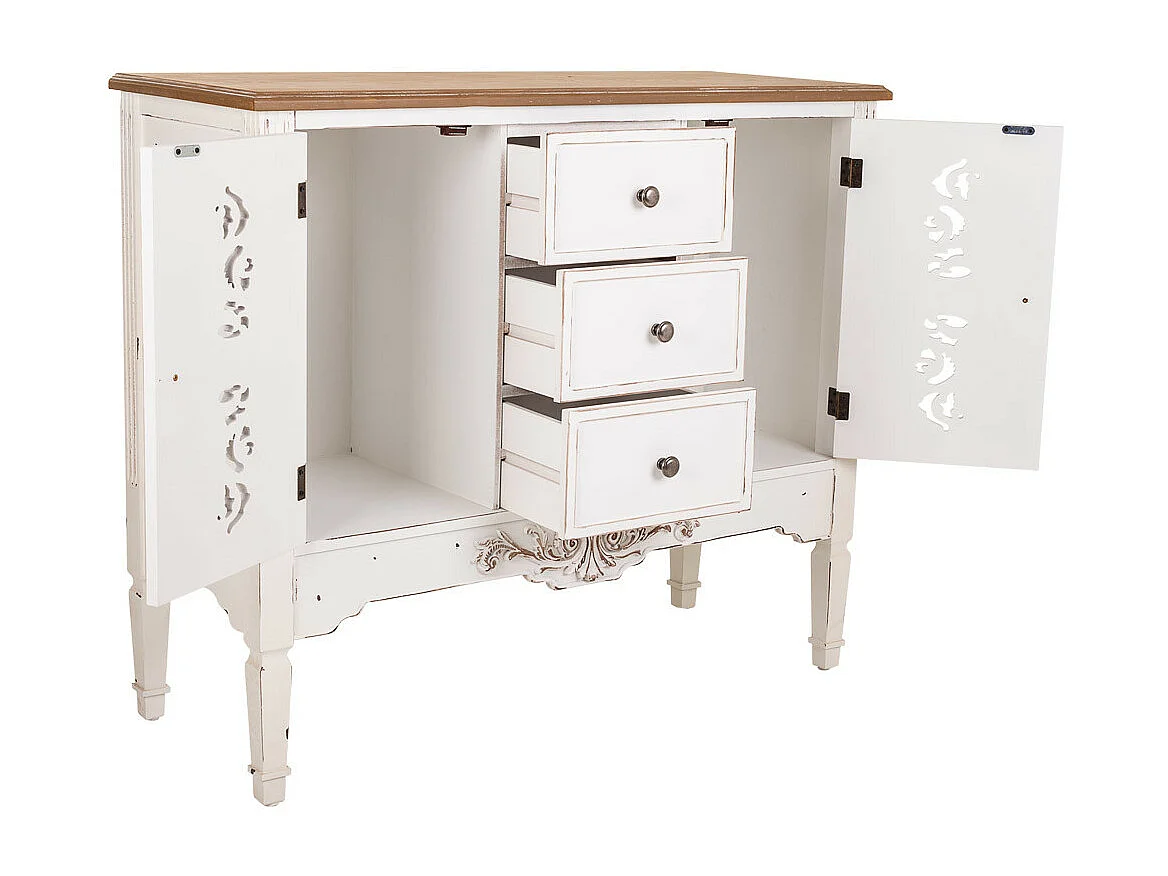 Buffet en bois blanc 100x40x86